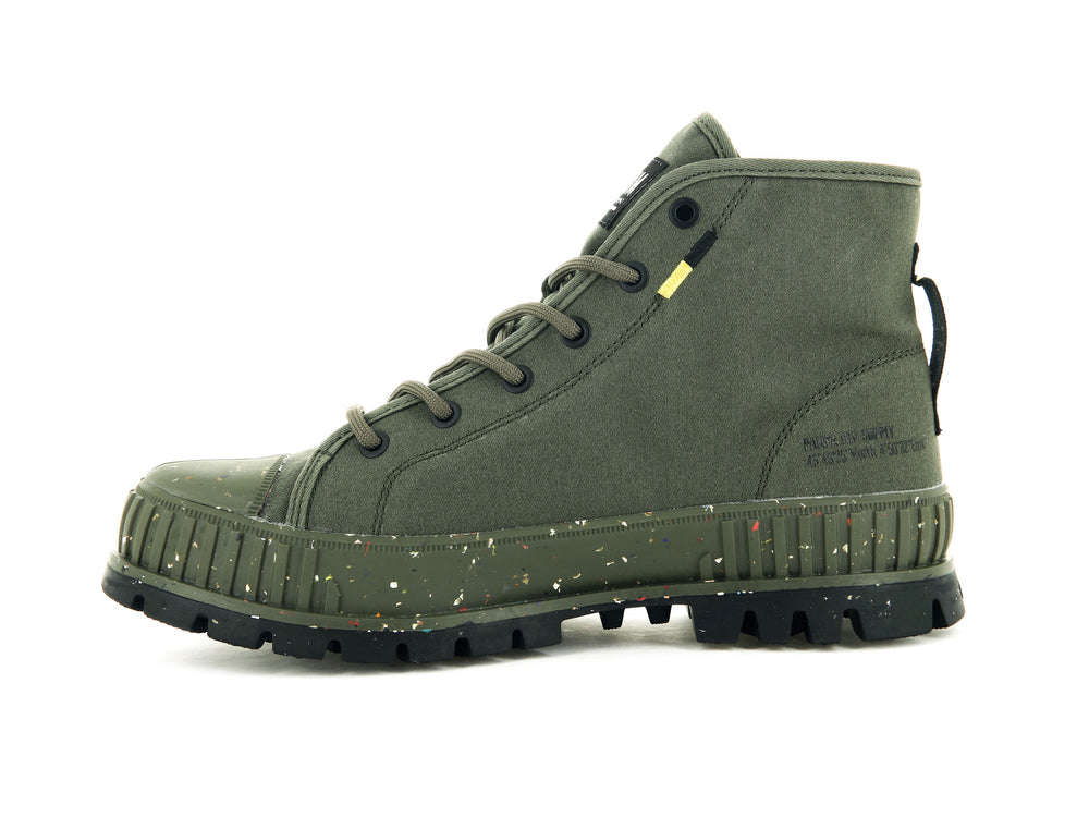 Zapatillas Palladium PALLASHOCK SUPPLY Hombre Verde Oliva | Costa Rica-64051